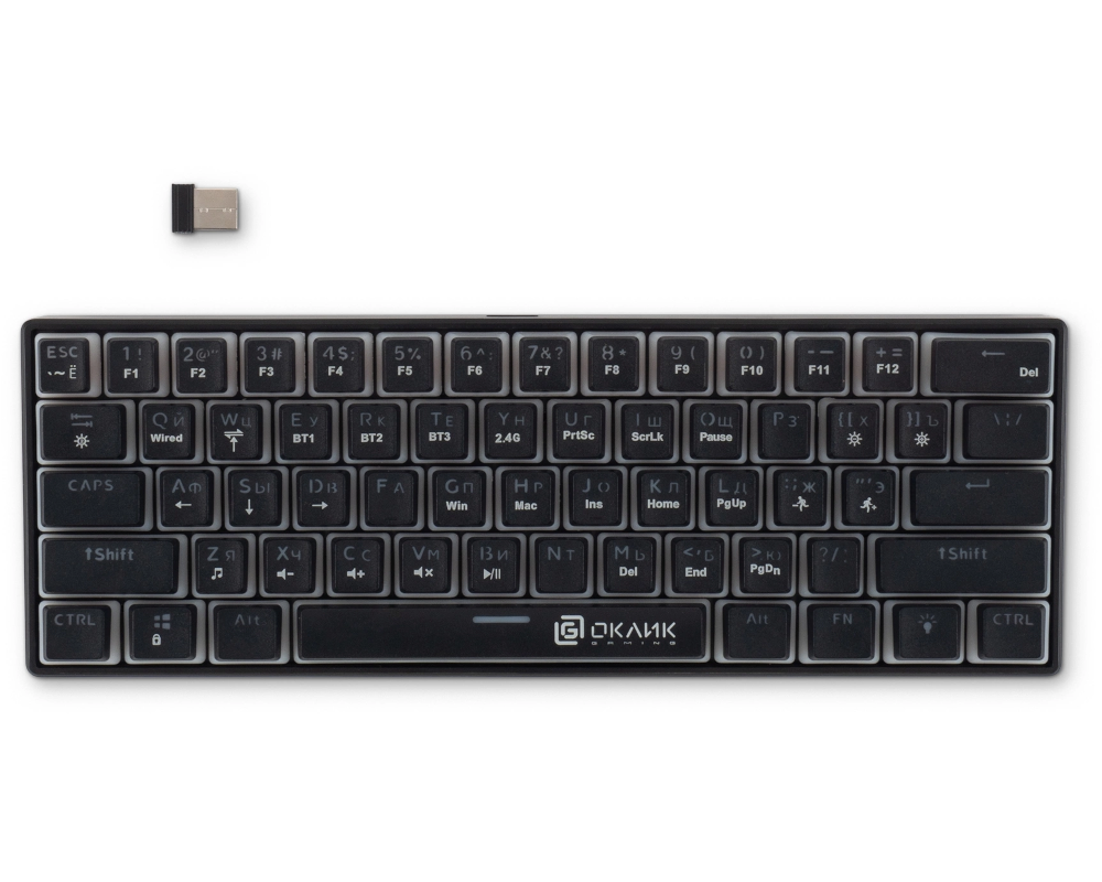 Клавиатура Oklick KeyBoard K763W 1920548, цвет черный