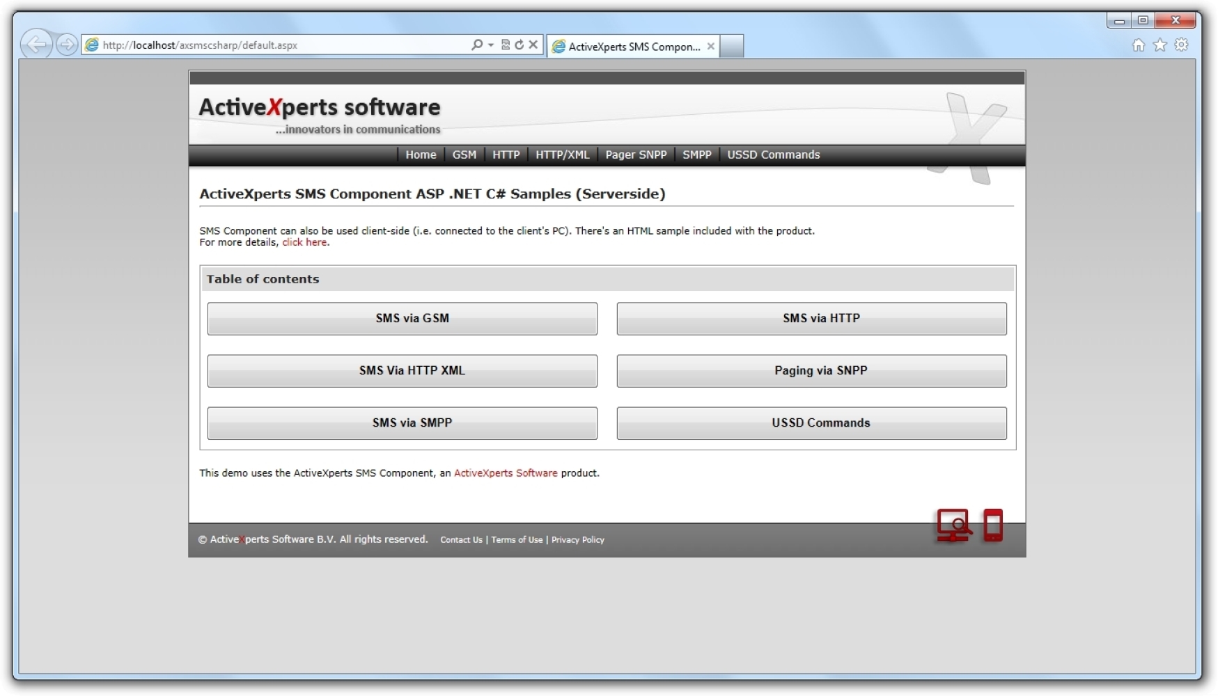 ActiveXperts SMS Component