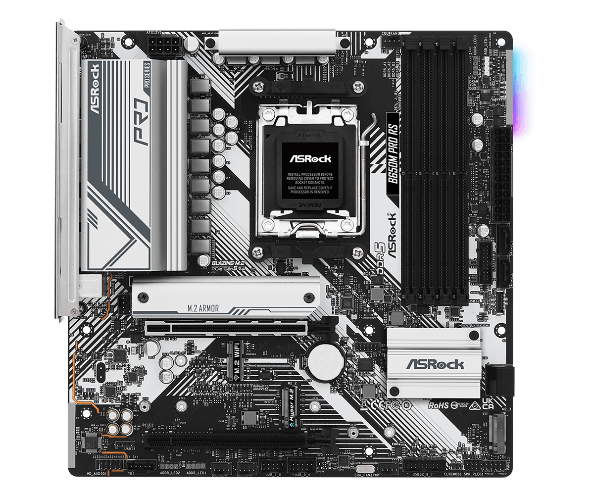 Материнская плата ASRock AM5 AMD B650 B650M PRO RS