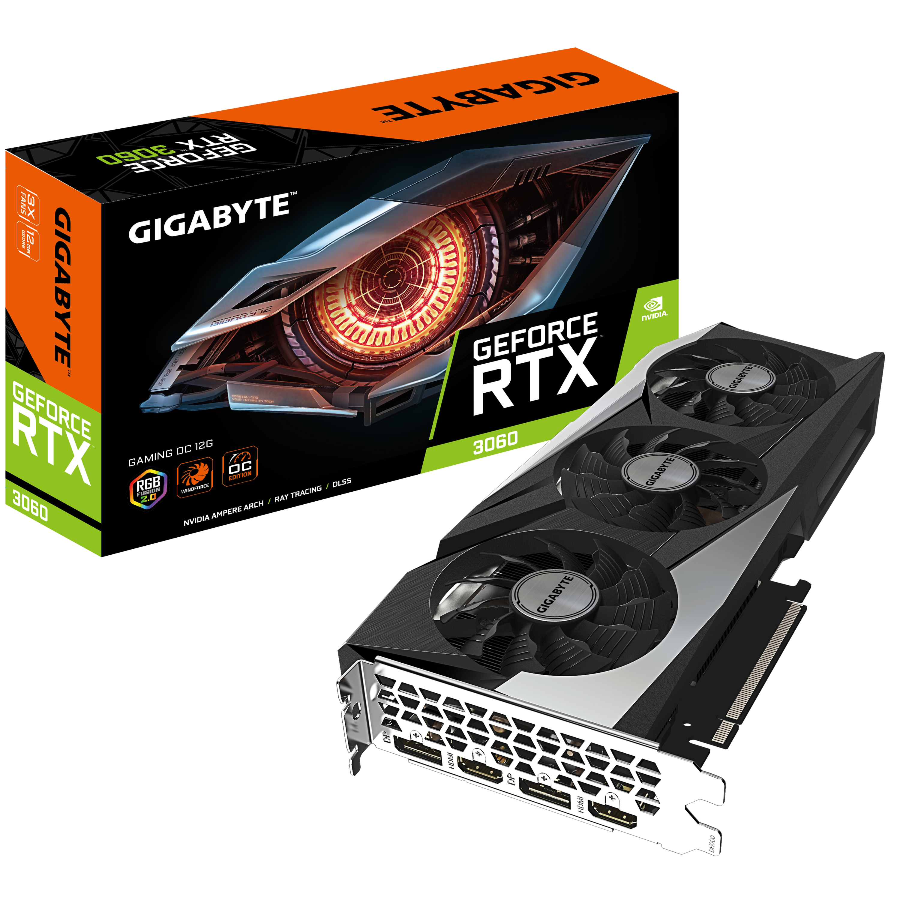 Видеокарта Gigabyte GeForce RTX 3060 12 ΓБ Retail