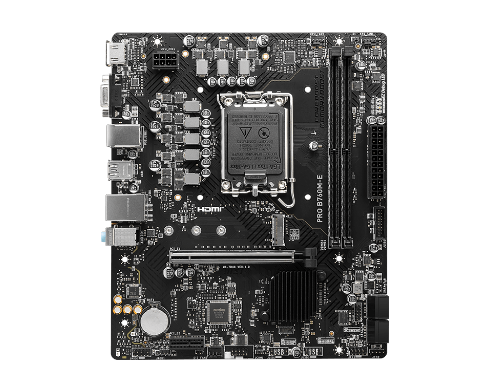 MSI PRO B760M-E LGA1700/B760/2xDDR5/mATX/HDMI, VGA