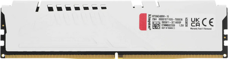 Оперативная память Kingston FURY Beast White XMP 16GB 5600MT/s DDR5 CL40, KF556C40BW-16, RTL