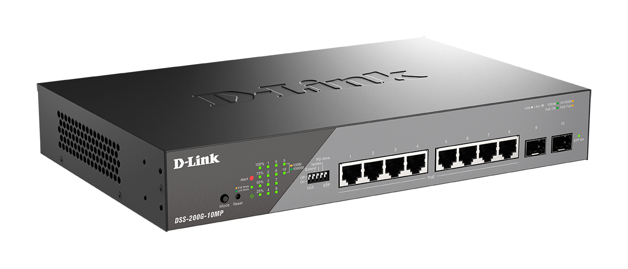 Коммутатор D-LINK DSS-200G-10MP