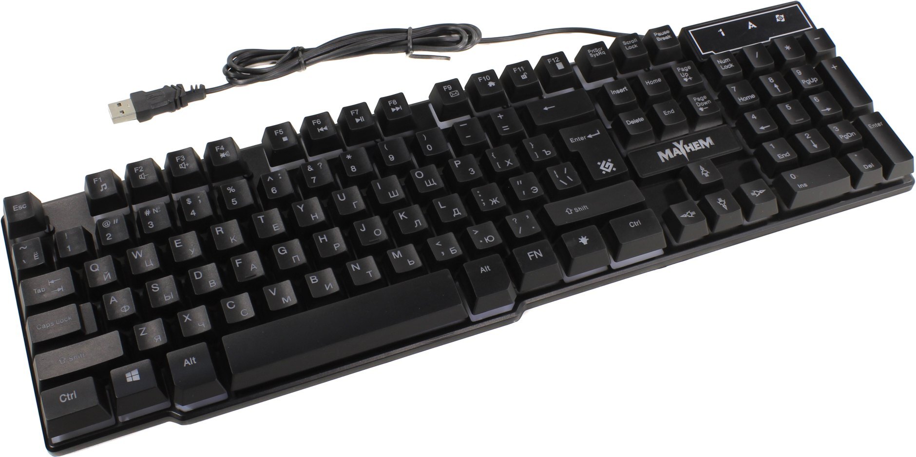 Клавиатура Defender Mayhem GK-360DL 45360, цвет черный