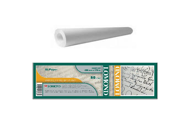 Бумага белый Lomond A2 420мм-175м/80г/м2/белый матовое инженерная бумага, 1209129