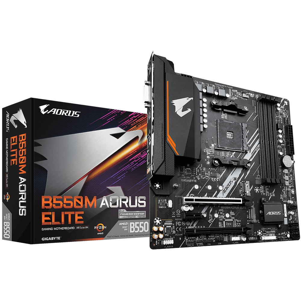Материнская плата AORUS AM4 AMD B550, B550M AORUS ELITE