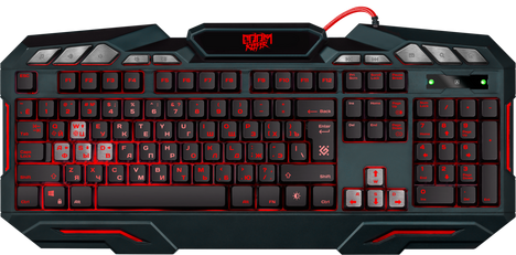 Клавиатура Defender Doom Keeper GK-100DL 45100, цвет черный