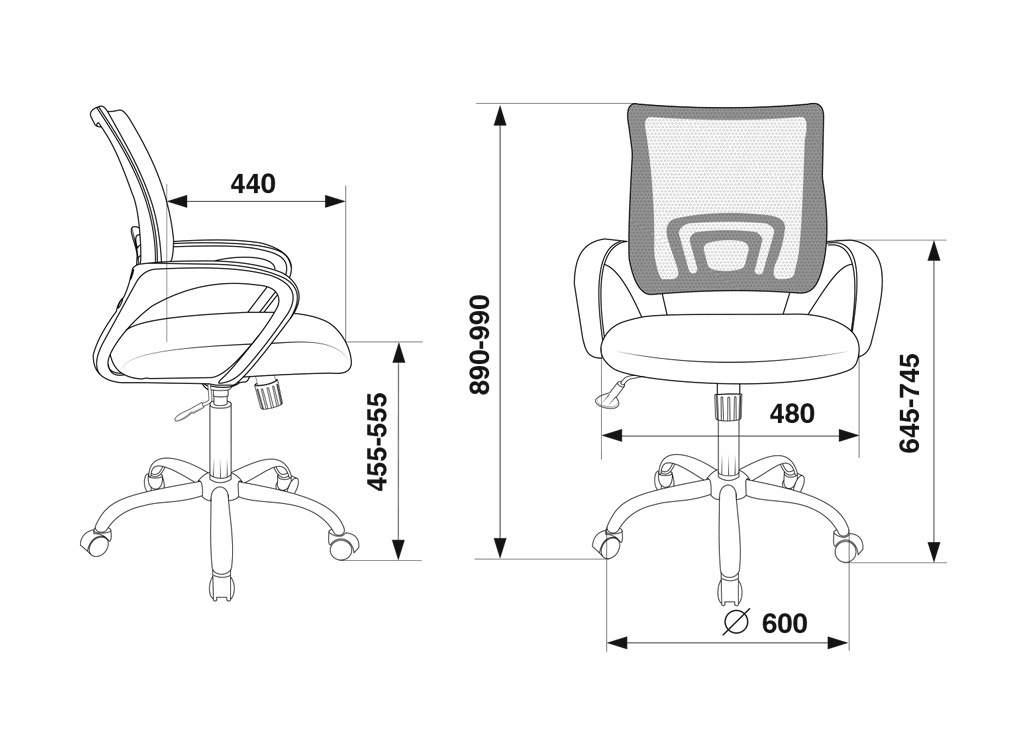 Кресло Бюрократ  CH-695NSL