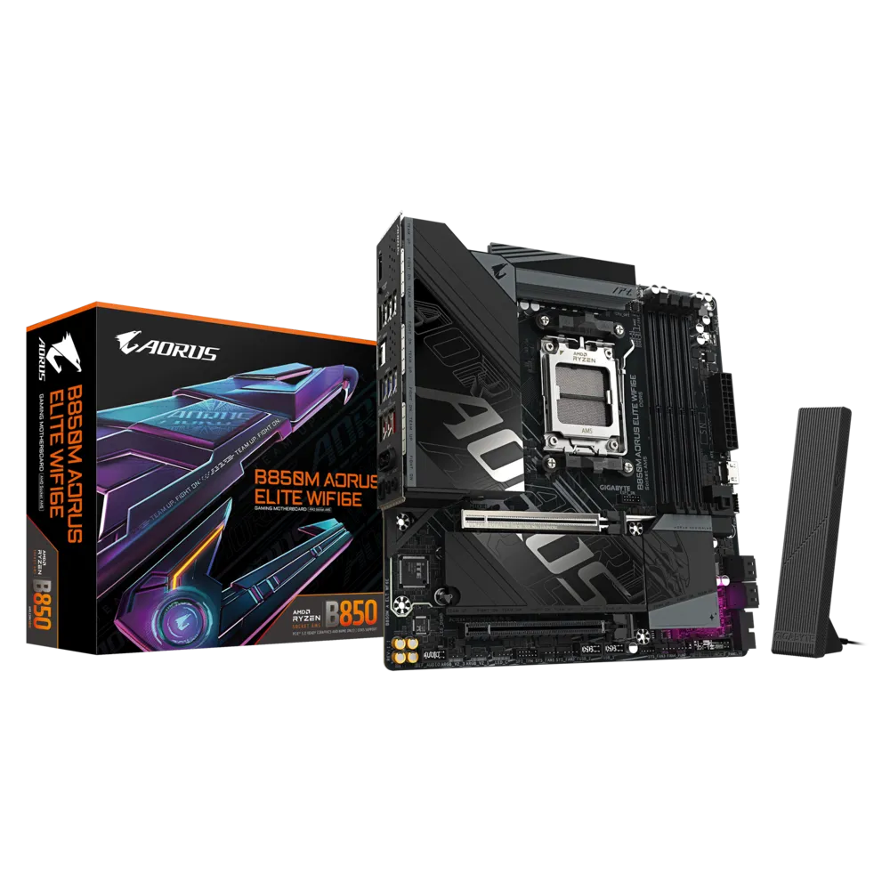 Материнская плата Gigabyte AM5 AMD B850 B850M AORUS ELITE WIFI6E