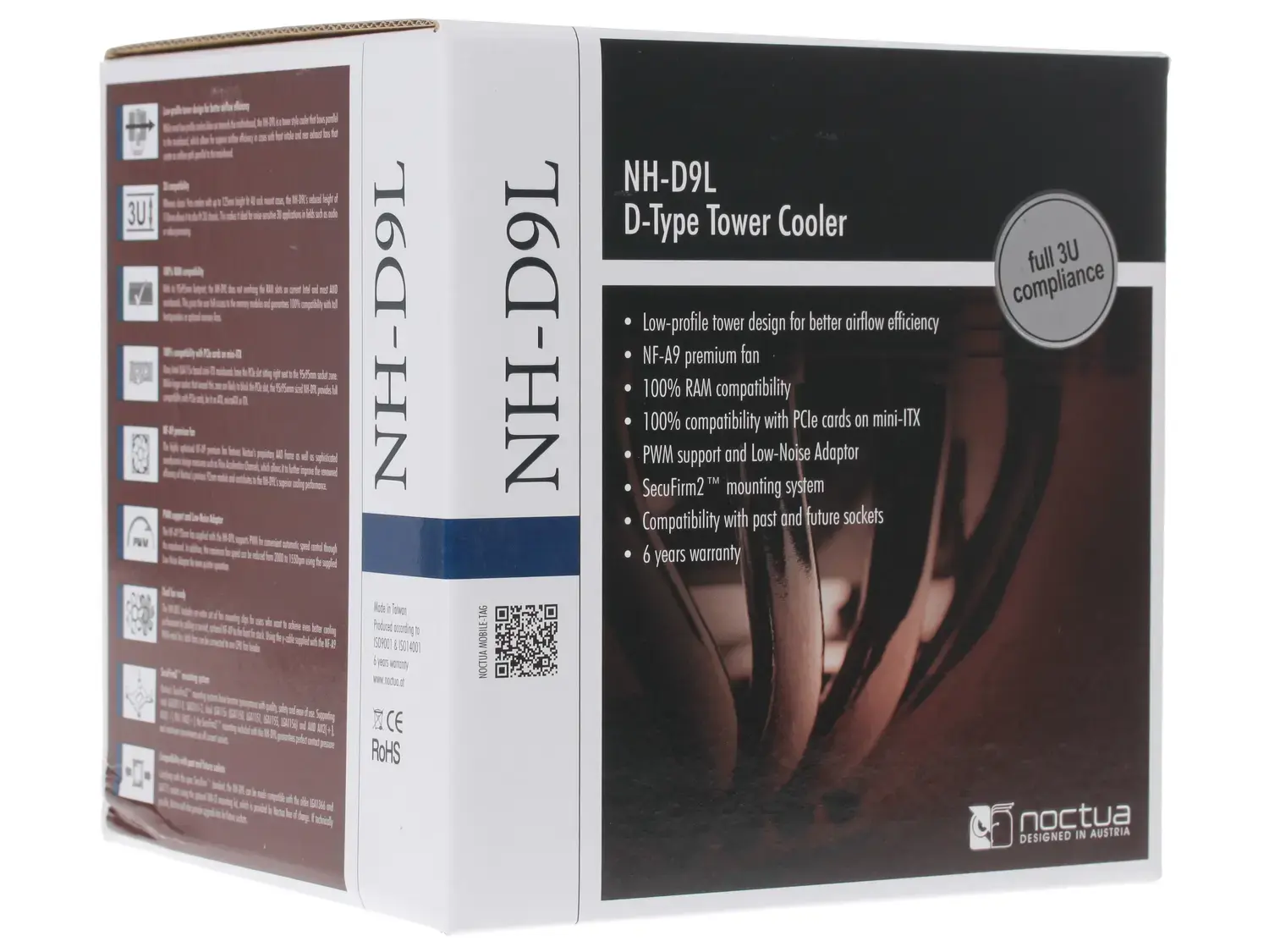 Кулер Процессорный Noctua CPU Cooler NH-D9L Beige/Brown