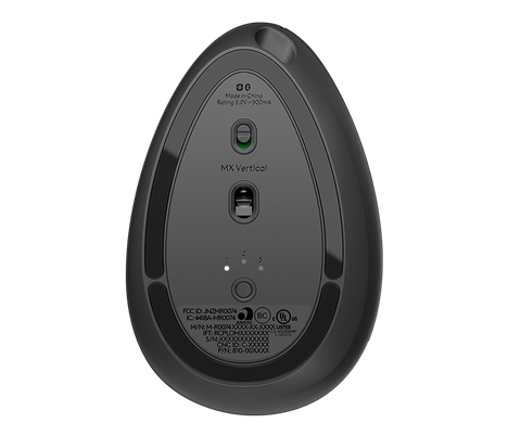 Мышь Logitech MX Vertical черный/черный оптическая (4000dpi) беспроводная BT/Radio USB (6but)