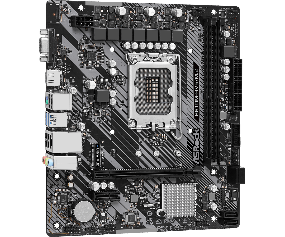 Материнская плата ASRock LGA 1700 Intel H610 H610M-HVS/M.2 R2.0
