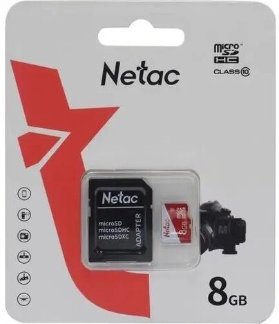 Карта памяти Netac MicroSDHC P500 ECO 8GB