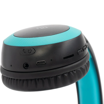 Bluetooth-гарнитура DIGMA BT-15, цвет голубой/черный