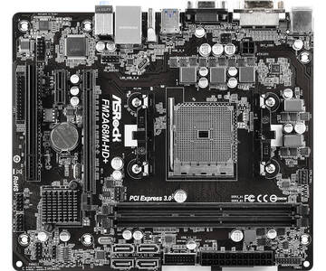 Материнская плата ASRock FM2/FM2+ AMD A68H FM2A68M-HD+