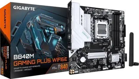 Материнская плата Gigabyte AM5 AMD B840 B840M GAMING PLUS WIFI6E
