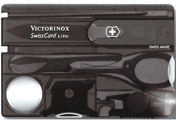 

Швейцарская карта Victorinox SwissCard Lite (0.7333.T3) черный полупрозрачный коробка подарочная