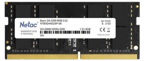 Оперативная память Netac DDR4  8GB, NTBSD4N32SP-08, RTL