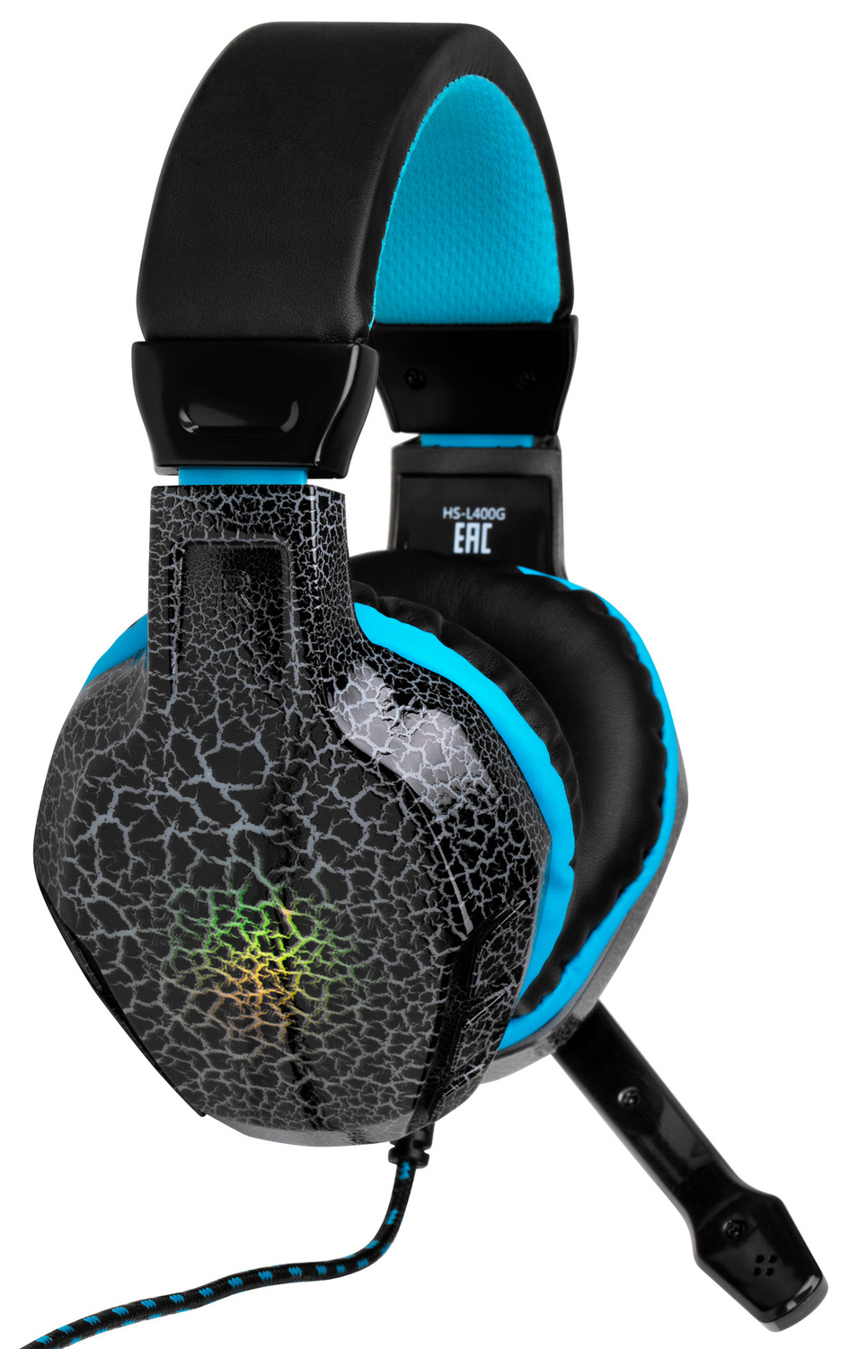 Наушники Oklick HS-L400G ZEUS, цвет голубой/черный