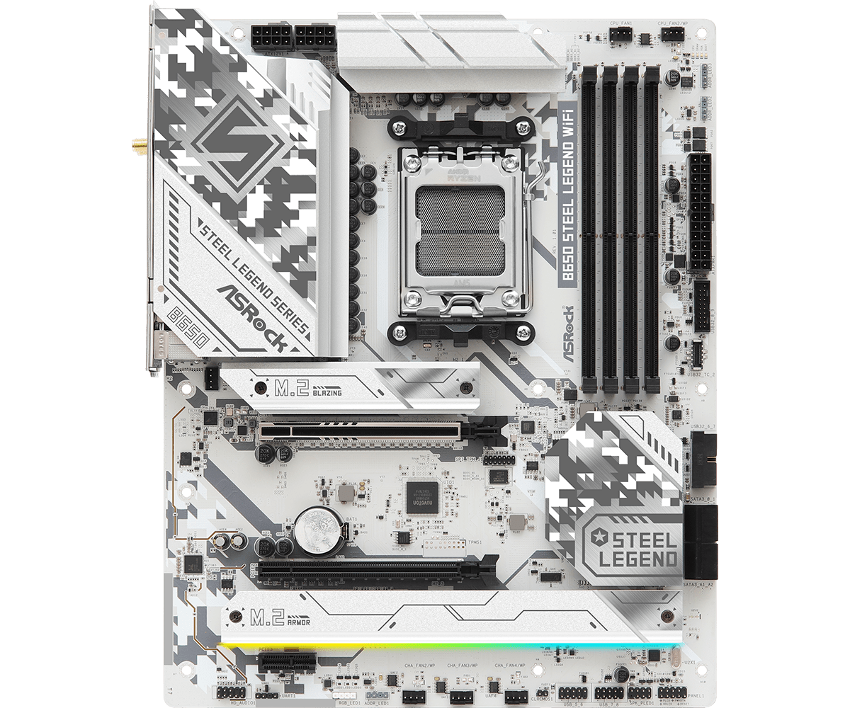 Материнская плата ASRock AM5 AMD B650 B650 STEEL LEGEND WIFI