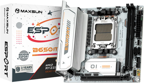 Материнская плата Maxsun AM5 AMD B650 eSport B650ITX WIFI ICE