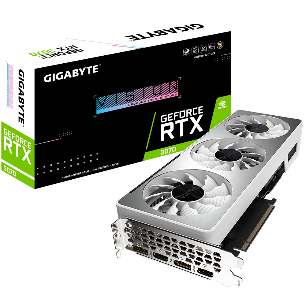 Видеокарта Gigabyte GeForce RTX 3070 8 ΓБ Retail