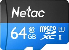 Карта памяти Netac MicroSDXC P500 Standard 64GB