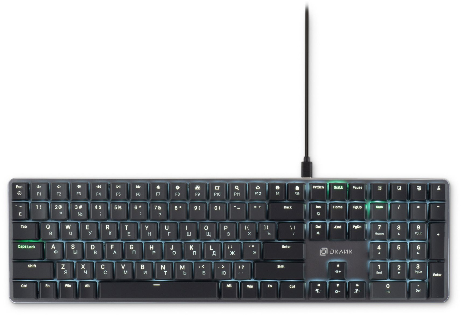 Клавиатура Oklick KeyBoard K953X 1901086, цвет черный