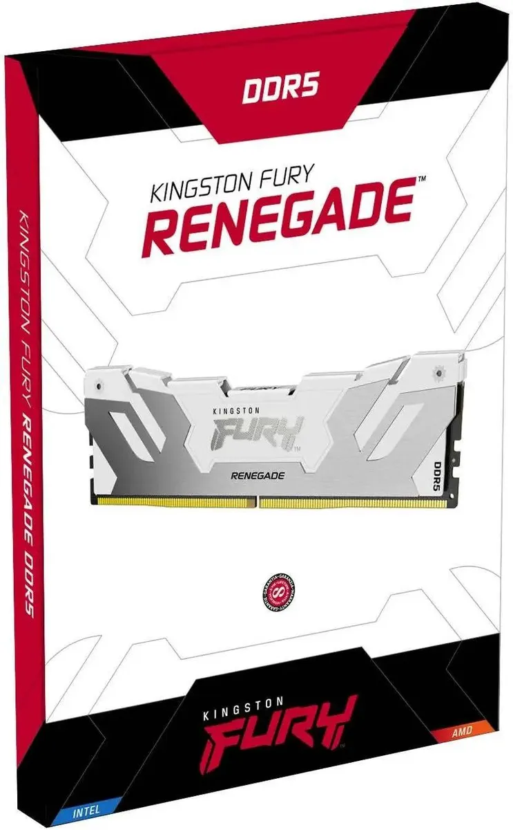 Оперативная память Kingston FURY Renegade White XMP 32GB 6400MT/s DDR5 CL32, KF564C32RW-32, RTL
