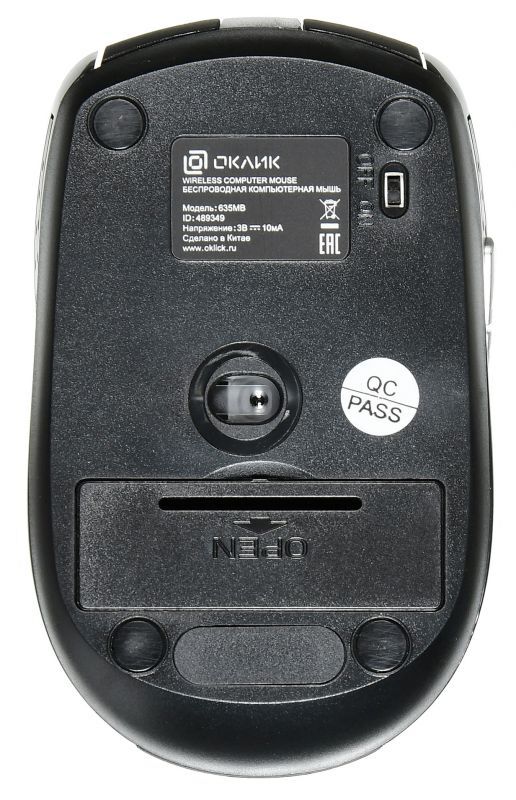Мышь Oklick Мышь 635MB 489349, цвет черный