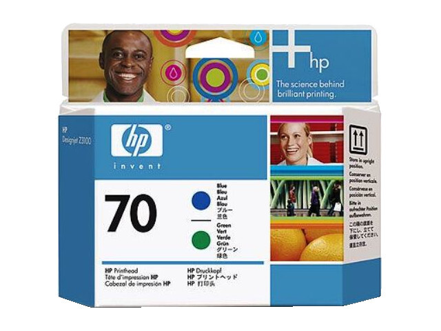 Печатающая головка синий, зеленый HP Inc. 70, C9408A