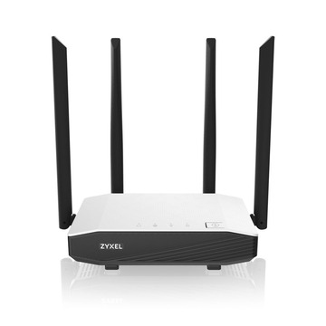 Wi-Fi роутер ZYXEL NBG6615 Dual-Band Wireless Gigabit Router AC1200, AC Wave 2, MU-MIMO, 802.11a/b/g/n/ac (400+867 Mb/s), 1xWAN GE, 4xLAN GE  (w/o L2TP)