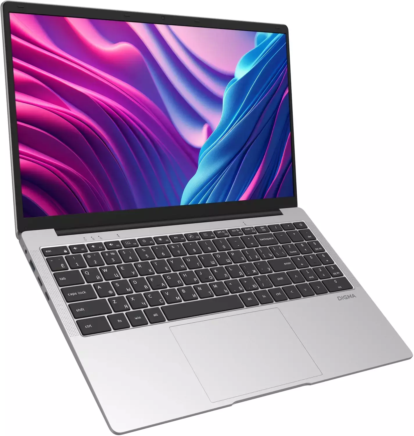 Ноутбук Digma EVE P5851 Pentium Silver N5030 8Gb SSD256Gb Intel UHD Graphics 600 15.6" FHD (1920x1080) Windows 11 Professional silver WiFi BT Cam 5000mAh (DN15N5-8CXW05)