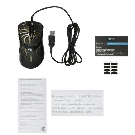 Мышь A4tech Oscar Editor XL-747H XL-747H (BROWN SPIDER), дизайнерский рисунок