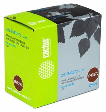 Тонер-картридж голубой Cactus CS-TNP27C