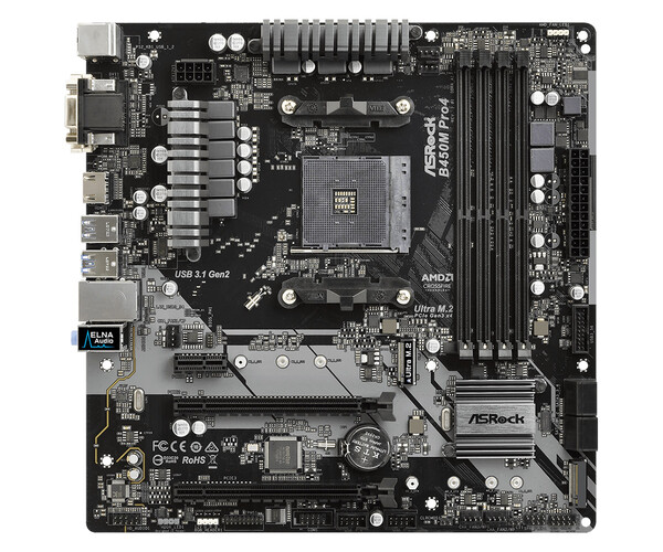 

Материнская плата ASRock AM4 AMD B450 B450 PRO4