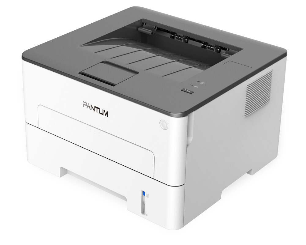Pantum P3010DW, Printer, Mono laser, A4, 30 ppm (max 60000 p/mon), 350 MHz, 1200x1200 dpi, 128 MB RAM, Duplex, paper tray 250 pages, USB, LAN, WiFi, start. cartridge 1000 pages (grey)