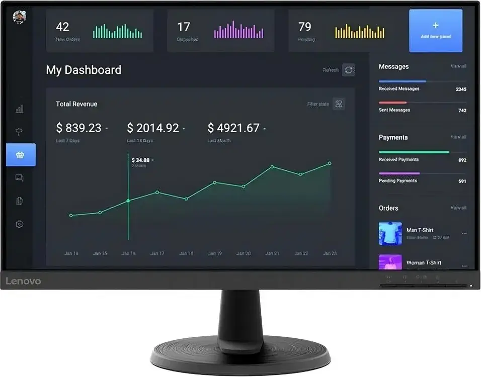 Монитор LENOVO C24-40 23.8-inch черный