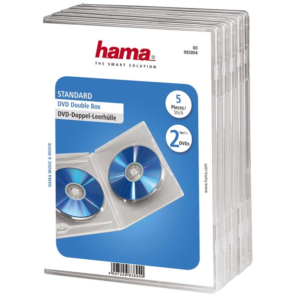 

Коробка Hama на 2CD/DVD H-83894 Jewel Case прозрачный (упак.:5шт)