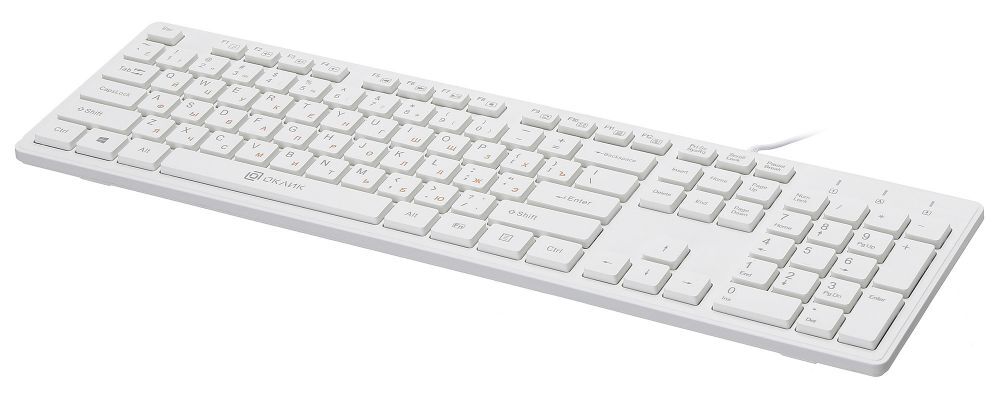 Клавиатура Oklick KeyBoard 500M 1061586, цвет белый