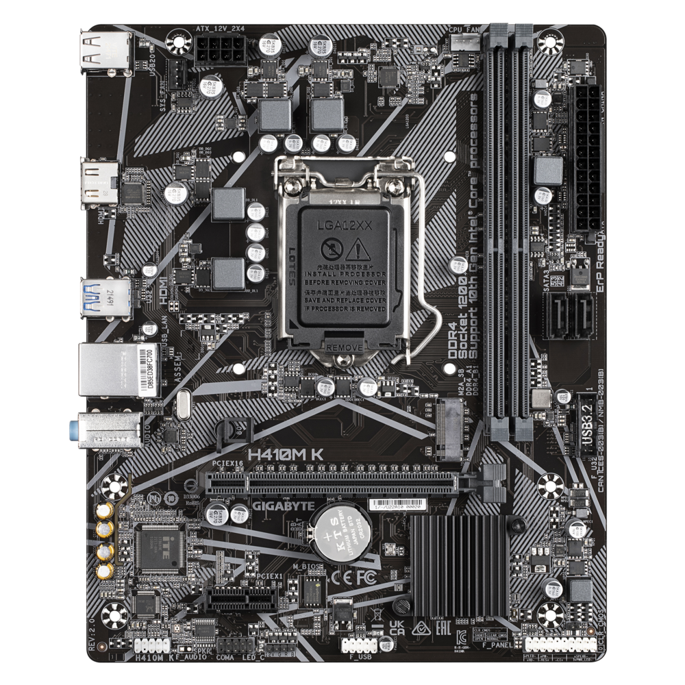 Материнская плата Gigabyte LGA1200 Intel Q470 H410M K 2.0