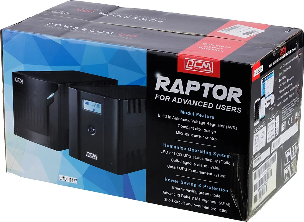 ИБП Powercom Raptor RPT RPT-2000AP LCD (RPT-2000AP-LCD)