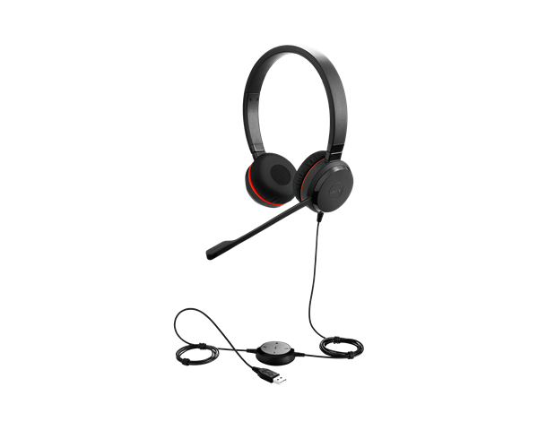 Гарнитура Jabra Evolve 20 SE, цвет красный/черный