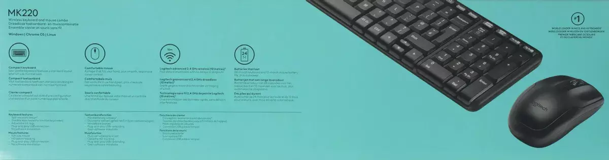 Клавиатура+мышь Logitech MK220 920-003161, цвет черный