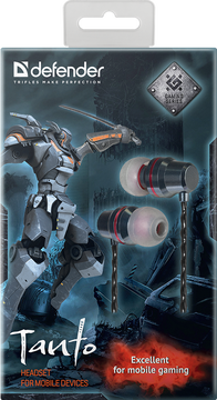 Гарнитура Defender Tanto черный+серый, цвет красный/черный