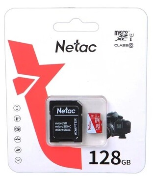 Карта памяти Netac MicroSDXC P500 ECO 128GB