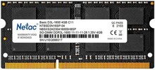 Оперативная память Netac DDR3L  4Gb, NTBSD3N16SP-04, RTL
