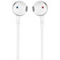 Bluetooth-гарнитура JBL T205BT, цвет белый/серебристый