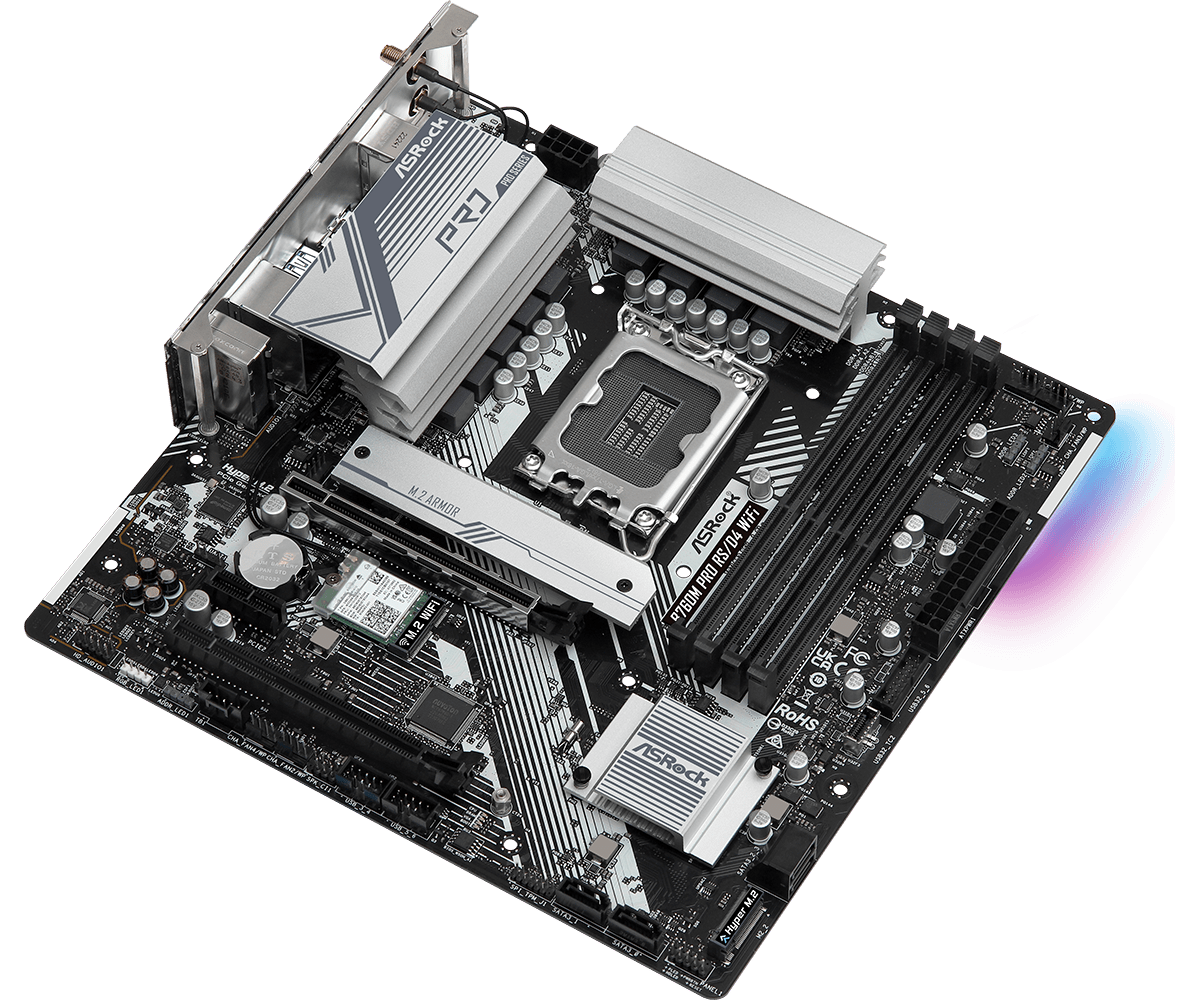 Материнская плата ASRock LGA 1700 Intel B760 B760M PRO RS/D4 WIFI
