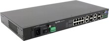 ZyXEL MGS-3712 12-port Managed Layer 2+ Metro Gigabit Switch with 4 of 12 RJ-45 connectors shared with SFP slots